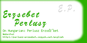 erzsebet perlusz business card